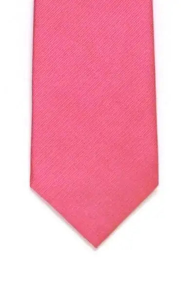  Plain Silk Twill Tie - Pink