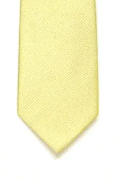  Plain Silk Twill Tie - Ivory